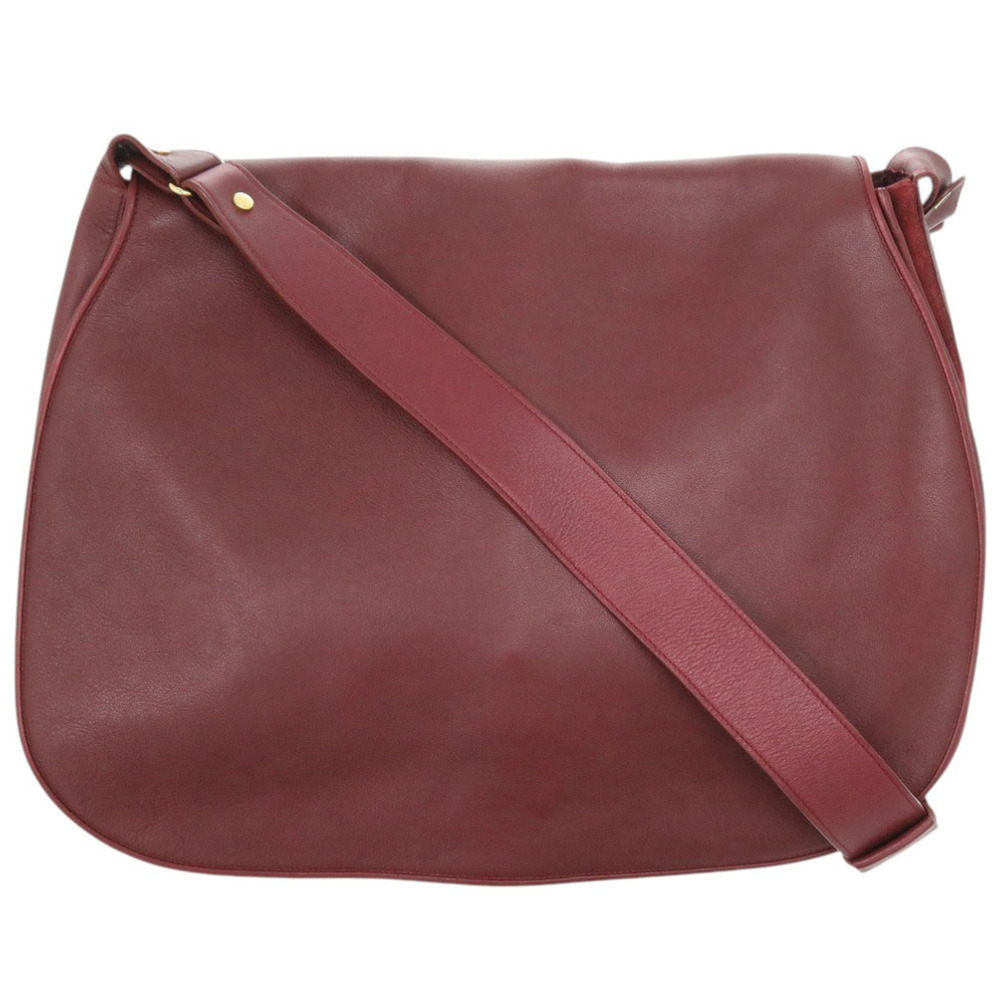 Cartier Must Leather Bordeaux Shoulder Bag Red 0964CARTIER